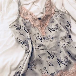 topshop floral lace cami